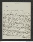 Nachlass Franz Steindachner, Brief von Ella Lang an Franz Steindachner, Inv.Nr. 285.01, Seite 1
